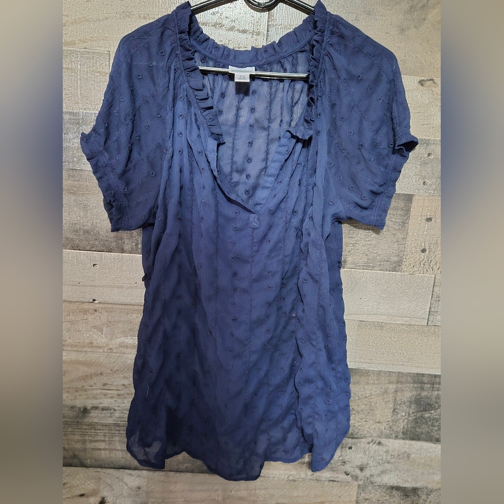 Motherhood Navy Textured Blouse